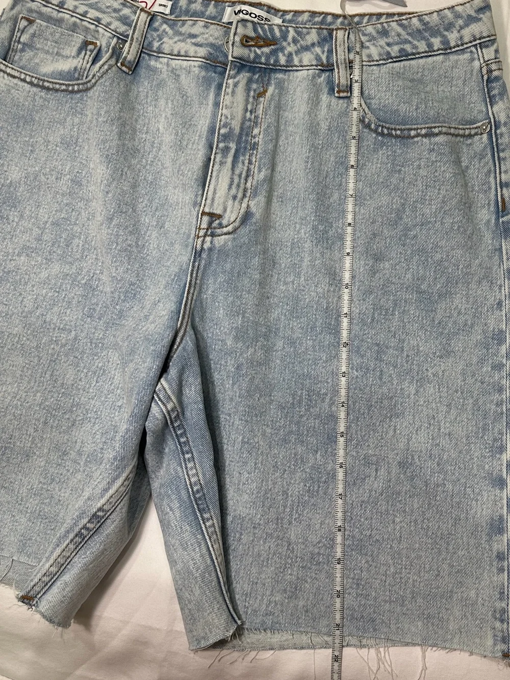 Vigoss Light-Washed Denim Cutoff Shorts